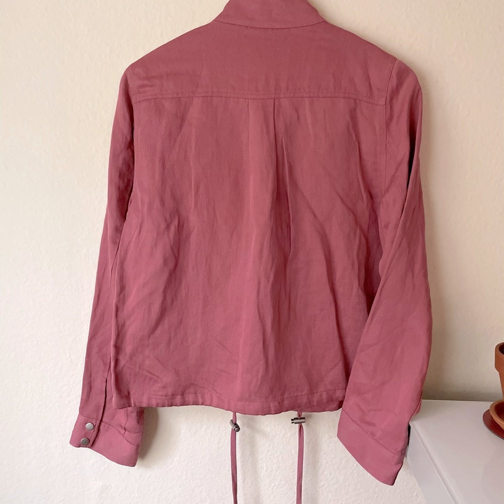 PAIGE “Ryland” Jacket in “Dark Rose” Print - Picture 7 of 14